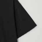 JojiLong JN103 DISTRESS OLD 1/2 T-SHIRT - BLACK