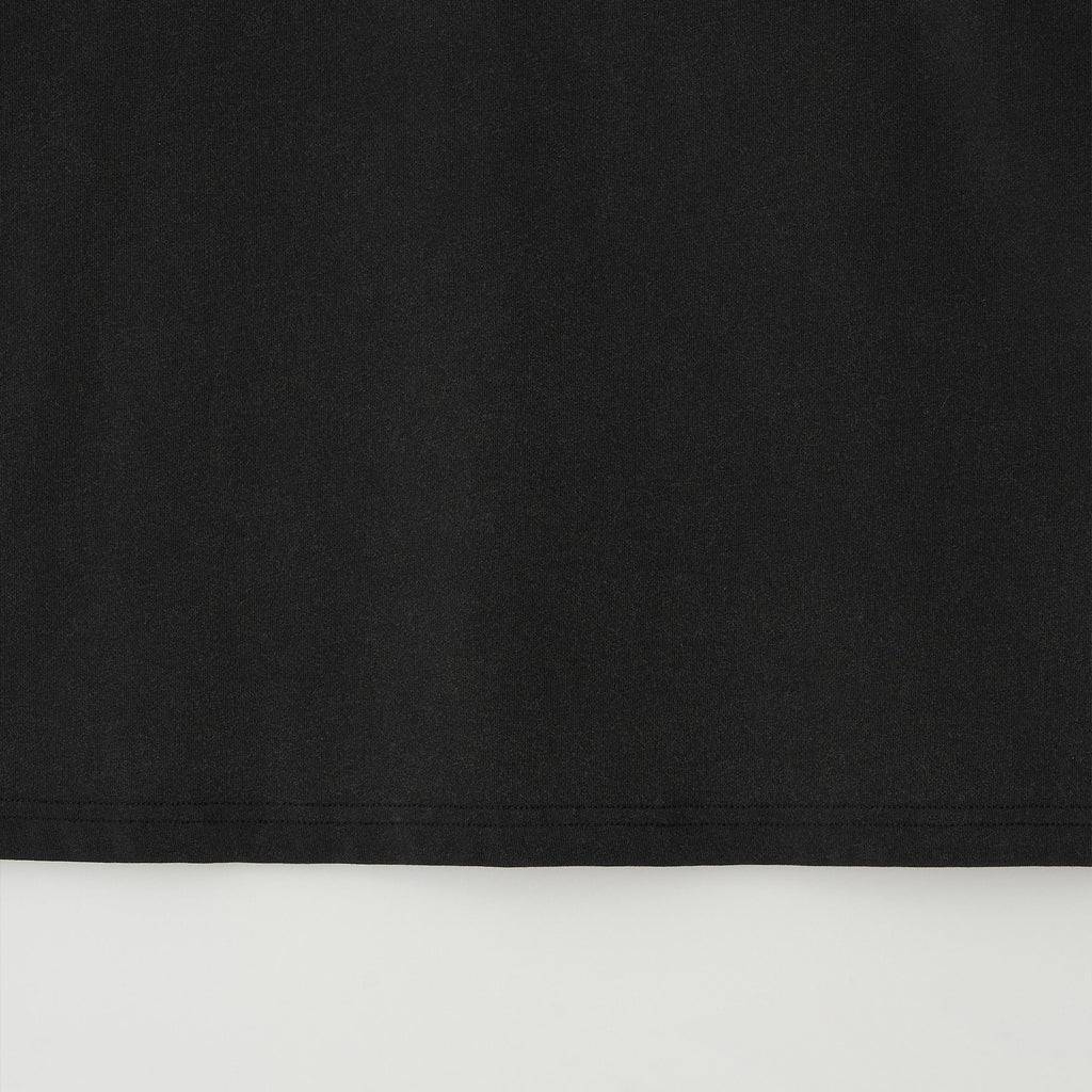 JojiLong JN103 DISTRESS OLD 1/2 T-SHIRT - BLACK