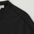 JojiLong JN103 DISTRESS OLD 1/2 T-SHIRT - BLACK