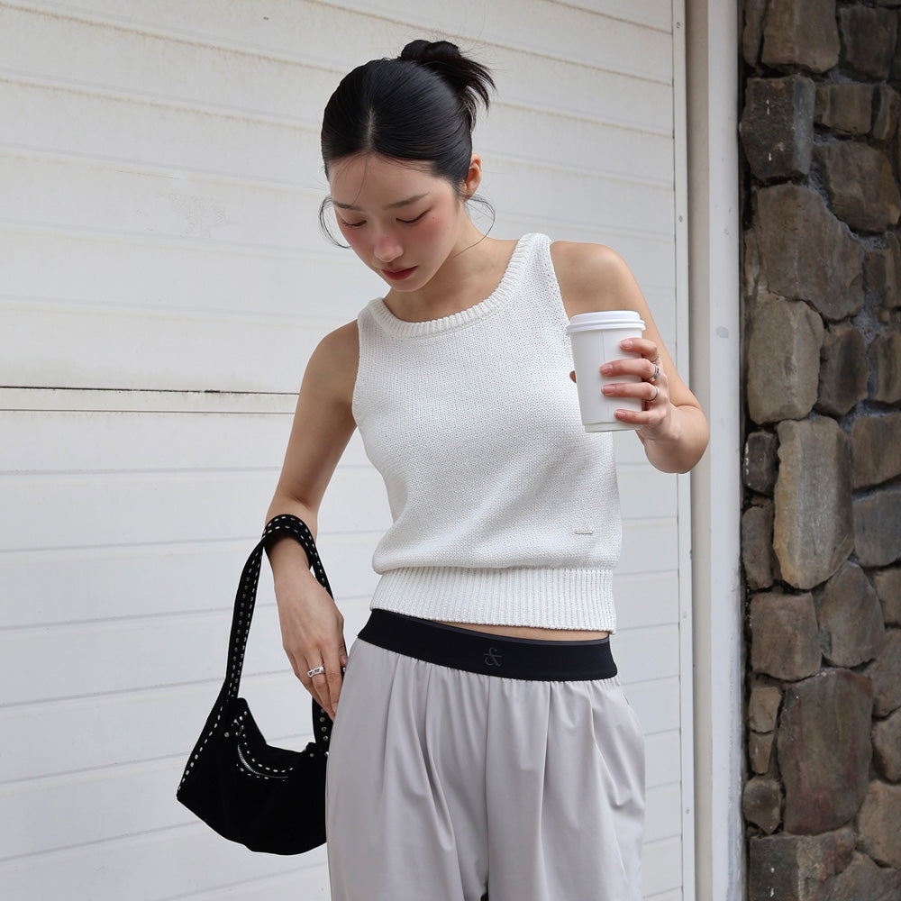 FRONT2LINE [New New PICK] [Lee Chung-ah wearing] Lua sleeveless knit cover-up