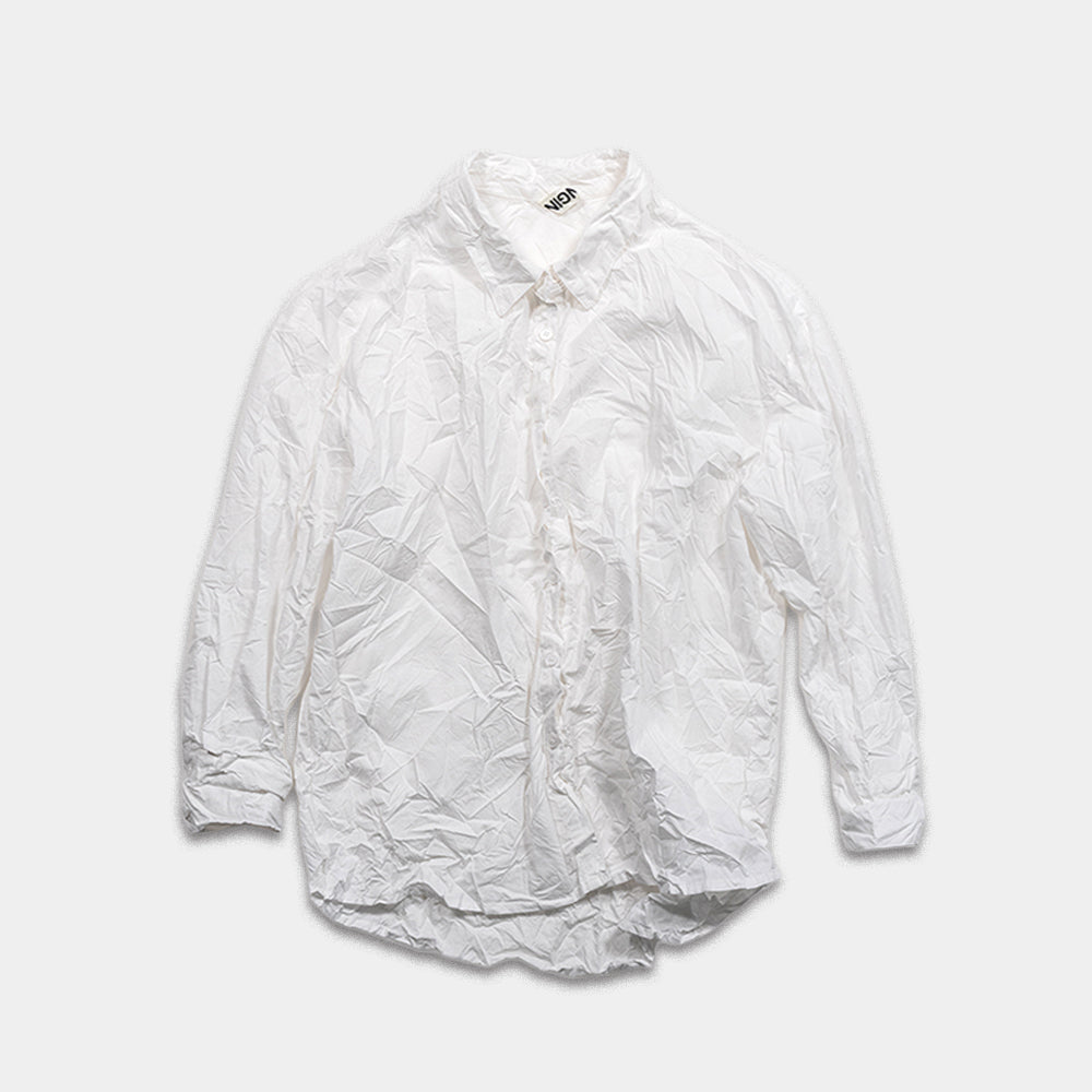 SAENGINSTUDIO HAND-CREASE SHIRT - WHITE