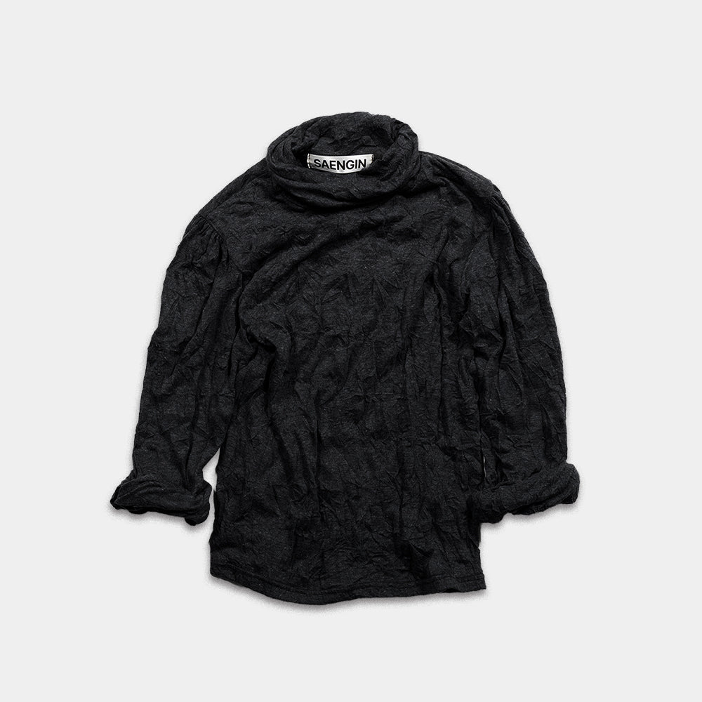 SAENGINSTUDIO CRINKLED TWIST SLEEVE - BLACK