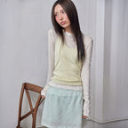 LONDONDADA Layered Sheer Tencel T-shirt, IVORY