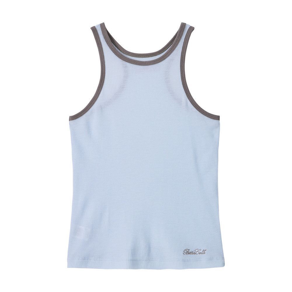 BITTERCELLS Essential Waffle Sleeveless-Blue
