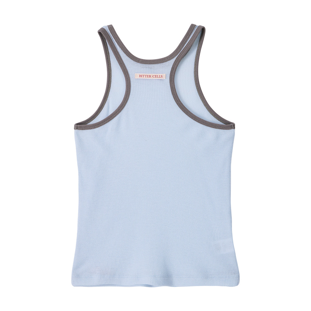 BITTERCELLS Essential Waffle Sleeveless-Blue