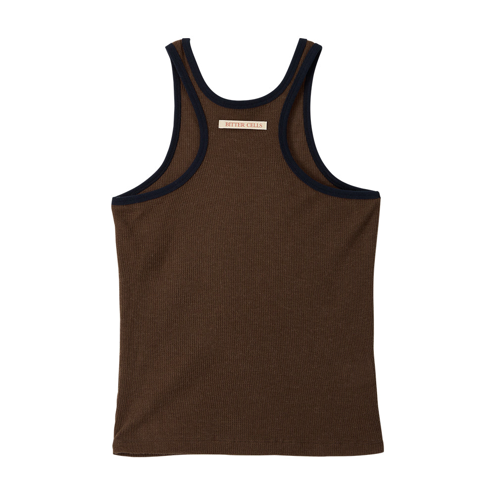 BITTERCELLS Essential Waffle Sleeveless-Brown
