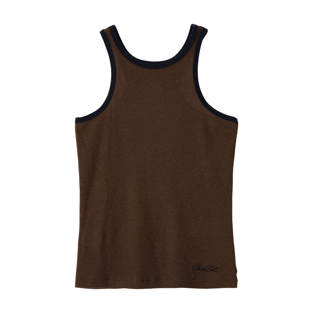 BITTERCELLS Essential Waffle Sleeveless-Brown