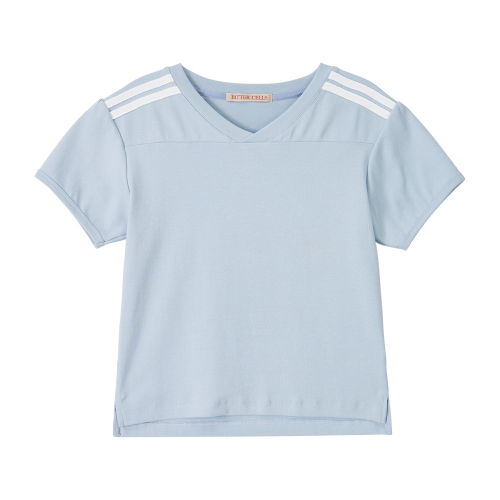 BITTERCELLS 95 V Neck Cheering Tee-Blue