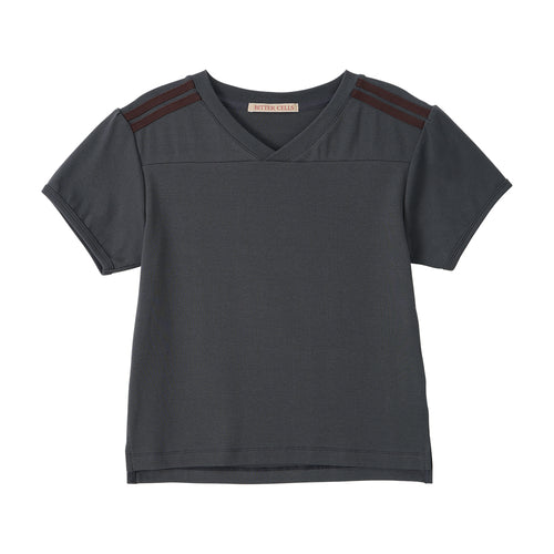 BITTERCELLS 95 V Neck Cheering Tee-Charcoal