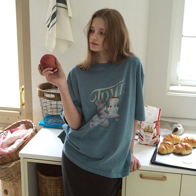 CAKE BEAR TEE_BLUE