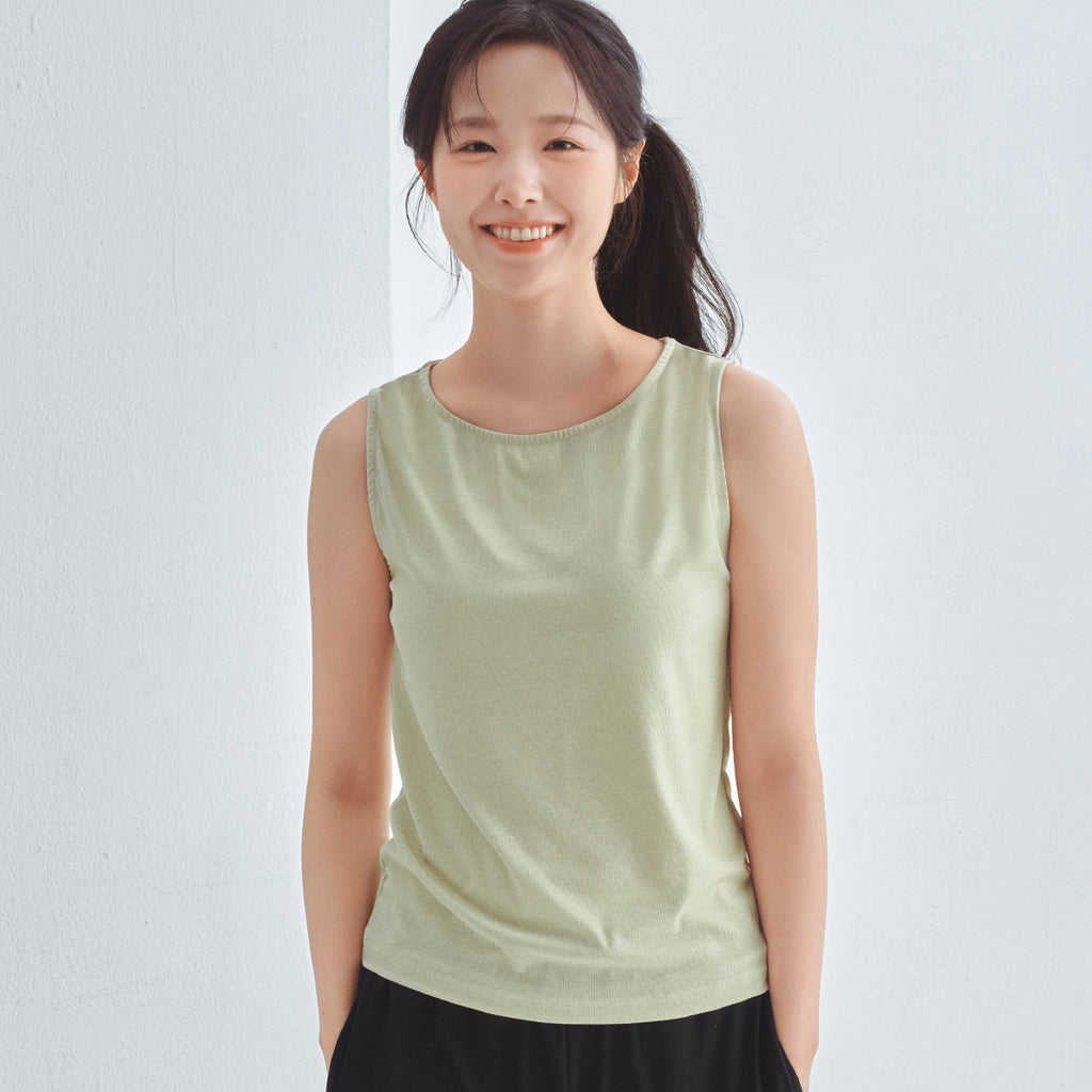 BYC Natural cooling boat neck tank top