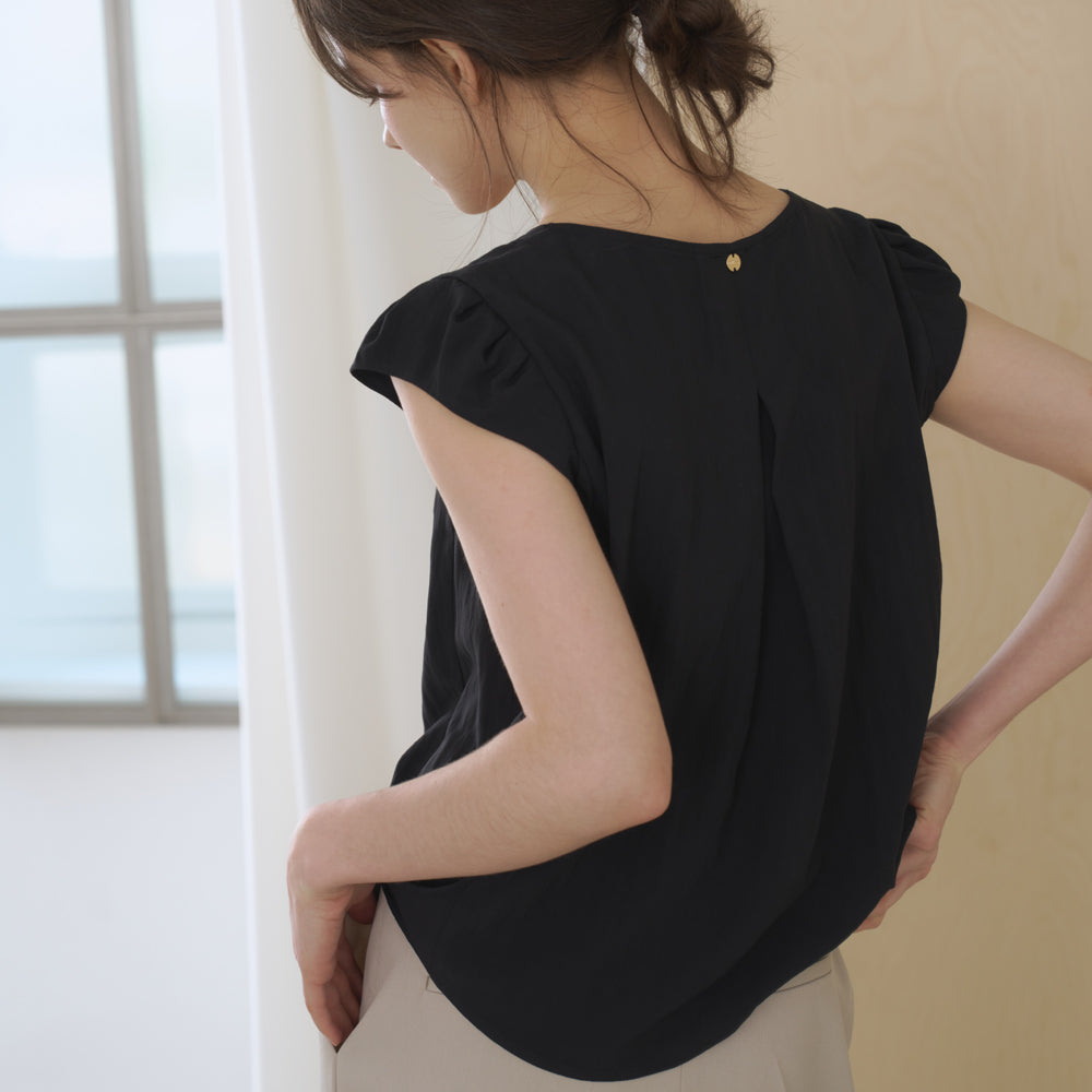 TILLBER Balloon sleeve blouse_Black