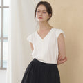 TILLBER Balloon sleeve blouse_Ivory