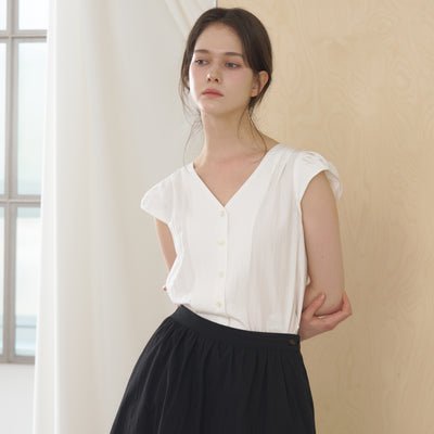 Balloon sleeve blouse_Ivory