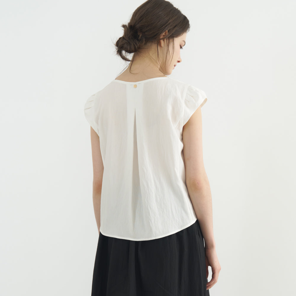 TILLBER Balloon sleeve blouse_Ivory