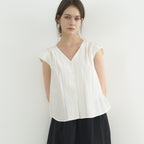TILLBER Balloon sleeve blouse_Ivory