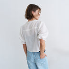 vem ver PUFF SLEEVE LACE TRIM BLOUSE_WHITE