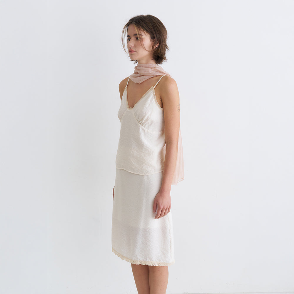 vem ver LACE TRIM CAMISOLE BLOUSE_IVORY