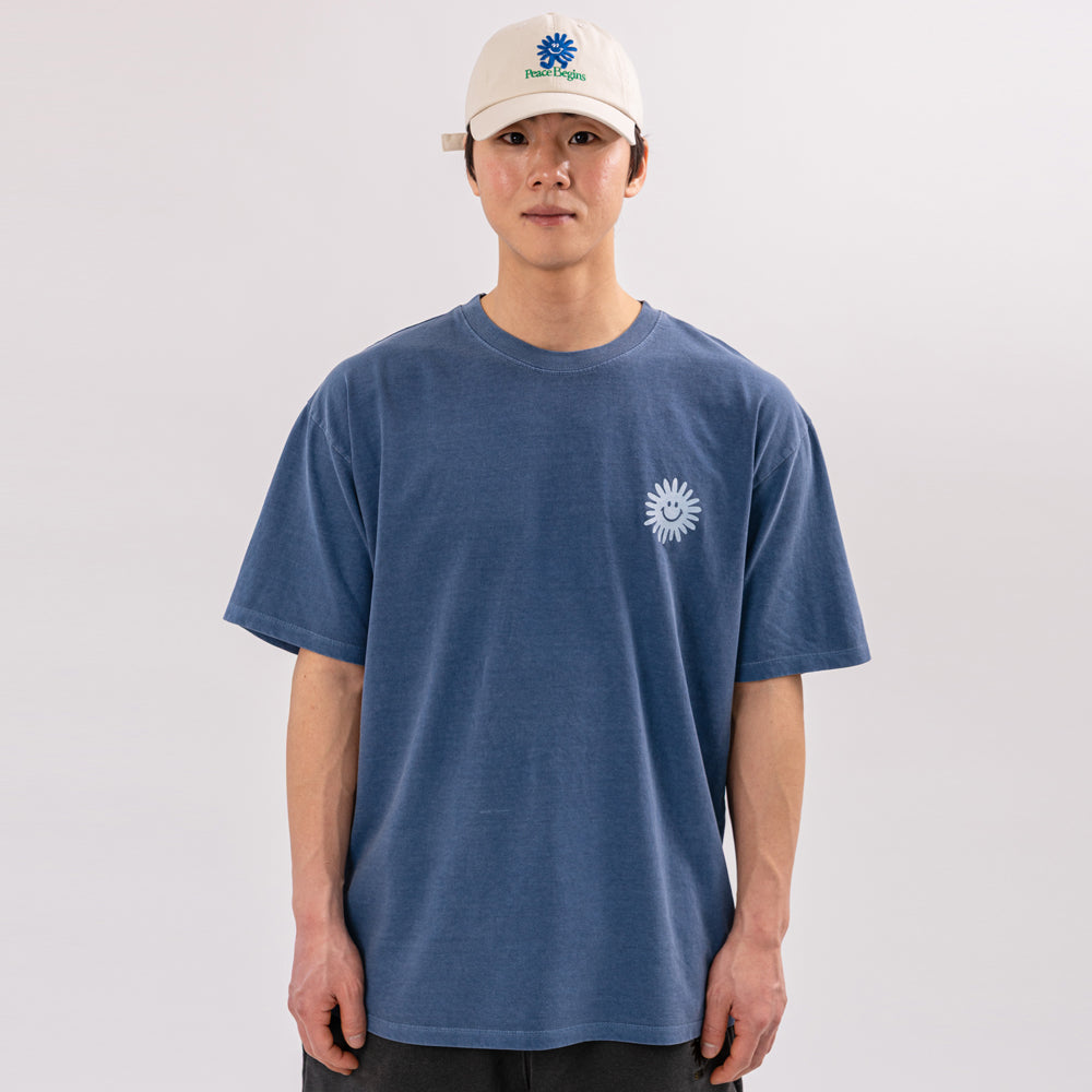 BIGWAVE COLLECTIVE Peace Again Short Sleeve T-Shirt (Navy)