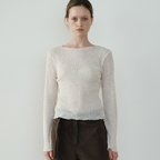 ARTTO Wave Pleats Top_Cream