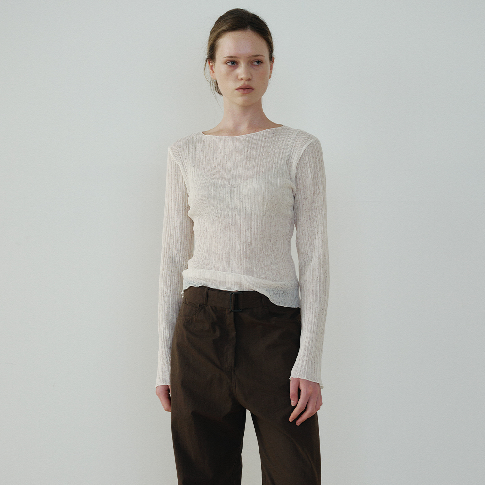 ARTTO Wave Pleats Top_Cream