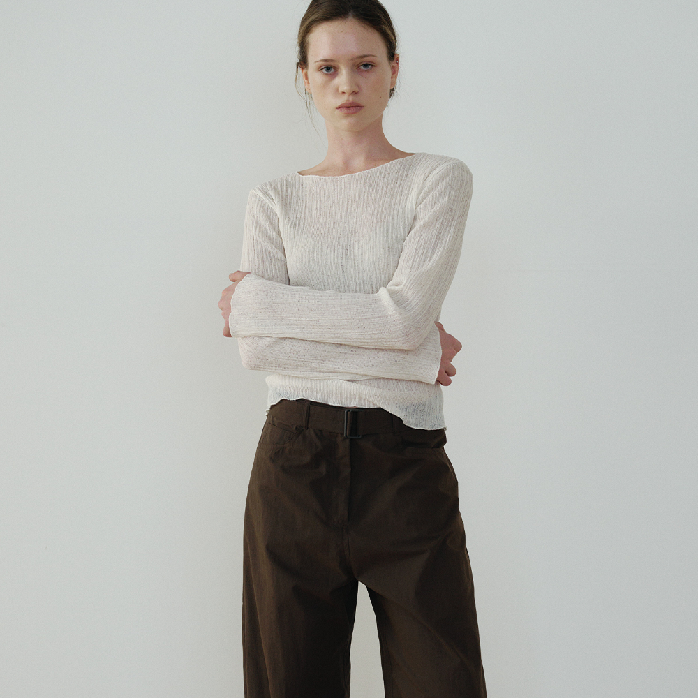 ARTTO Wave Pleats Top_Cream