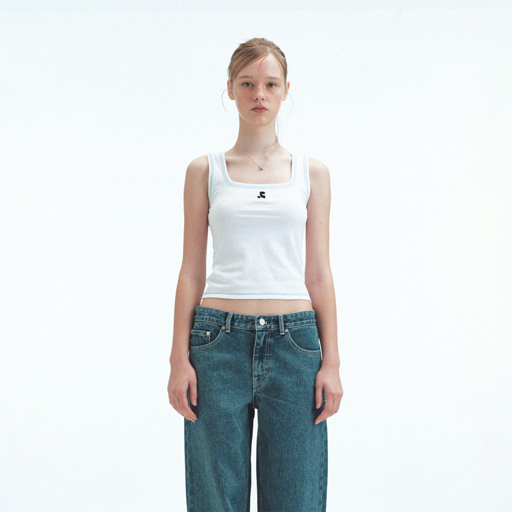 REST&RECREATION COLORATION STITCH SLEEVELESS (WHITE)