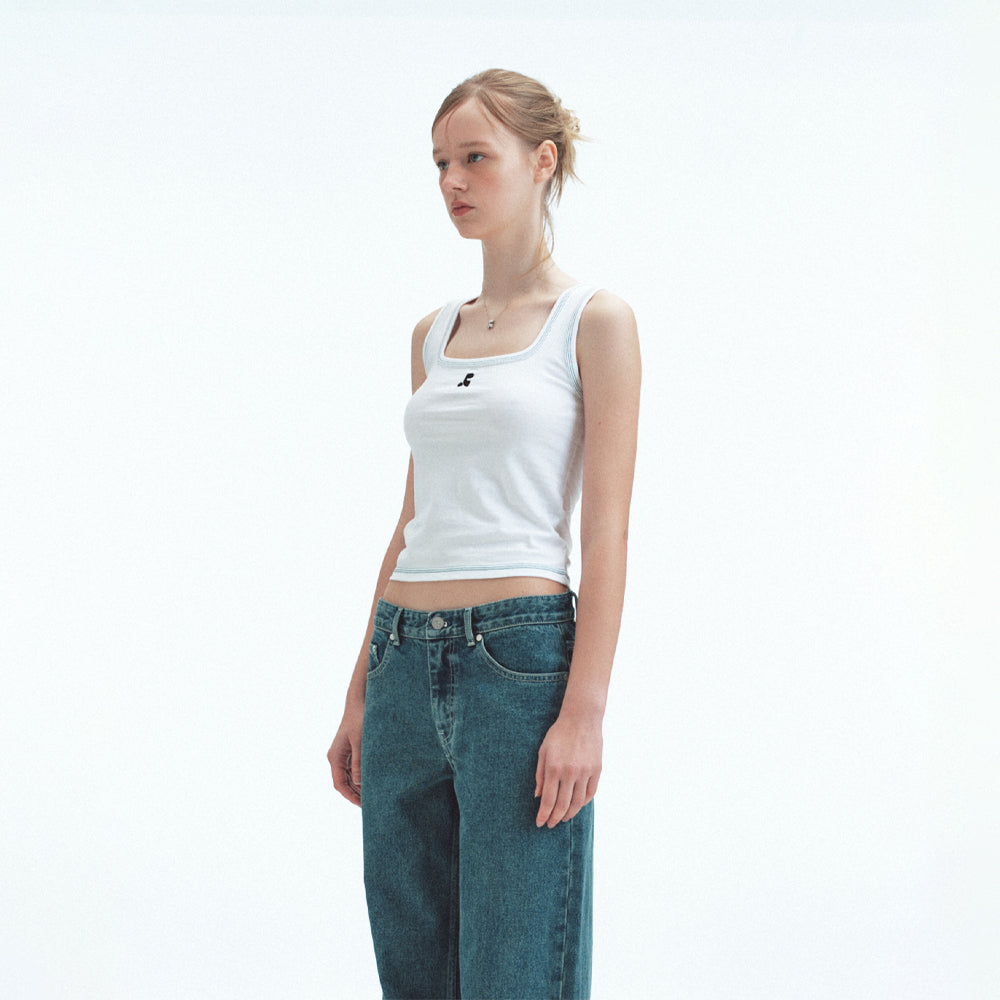 REST&RECREATION COLORATION STITCH SLEEVELESS (WHITE)