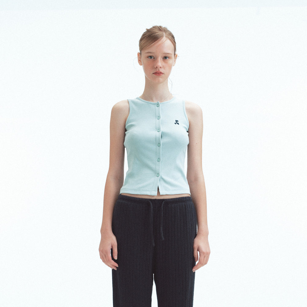 REST&RECREATION SLEEVELESS CARDIGAN (MINT BLUE)