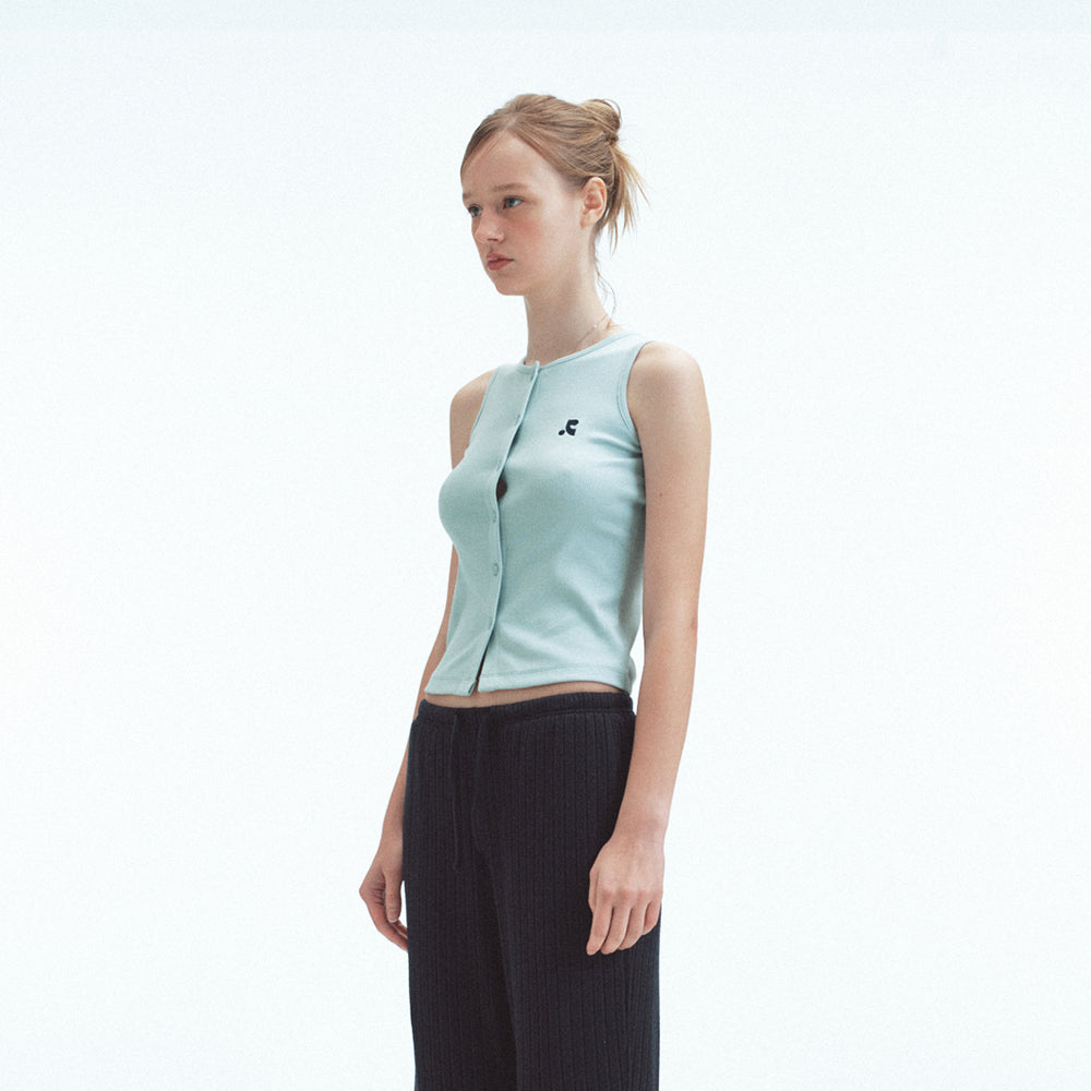 REST&RECREATION SLEEVELESS CARDIGAN (MINT BLUE)