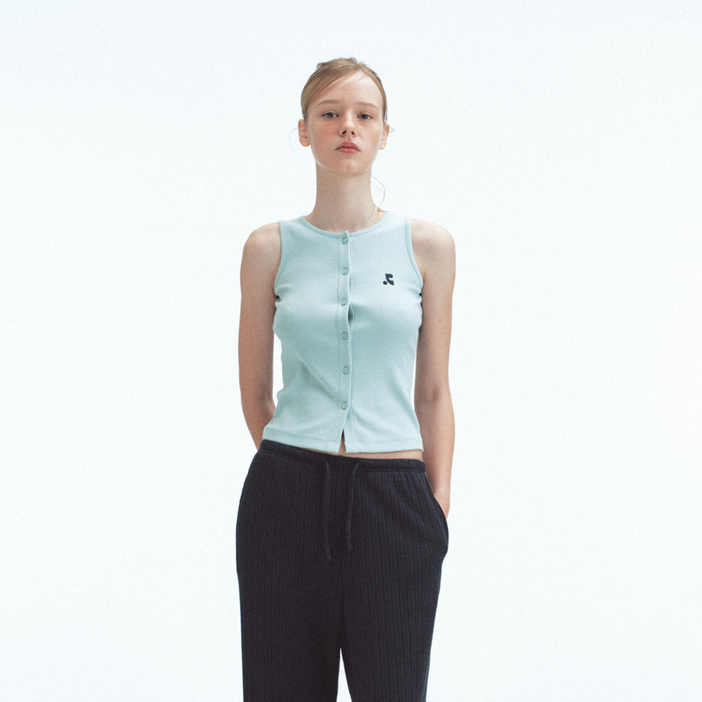 REST&RECREATION SLEEVELESS CARDIGAN (MINT BLUE)