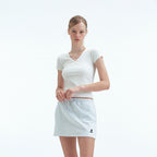 REST&RECREATION WRAP HALF SLEEVE TOP (WHITE)