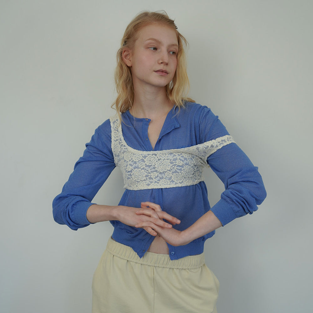 WITHOUTSUMMER Layered bustier top_lace