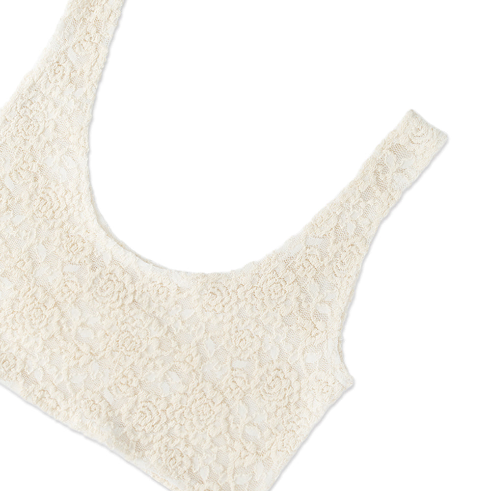 WITHOUTSUMMER Layered bustier top_lace