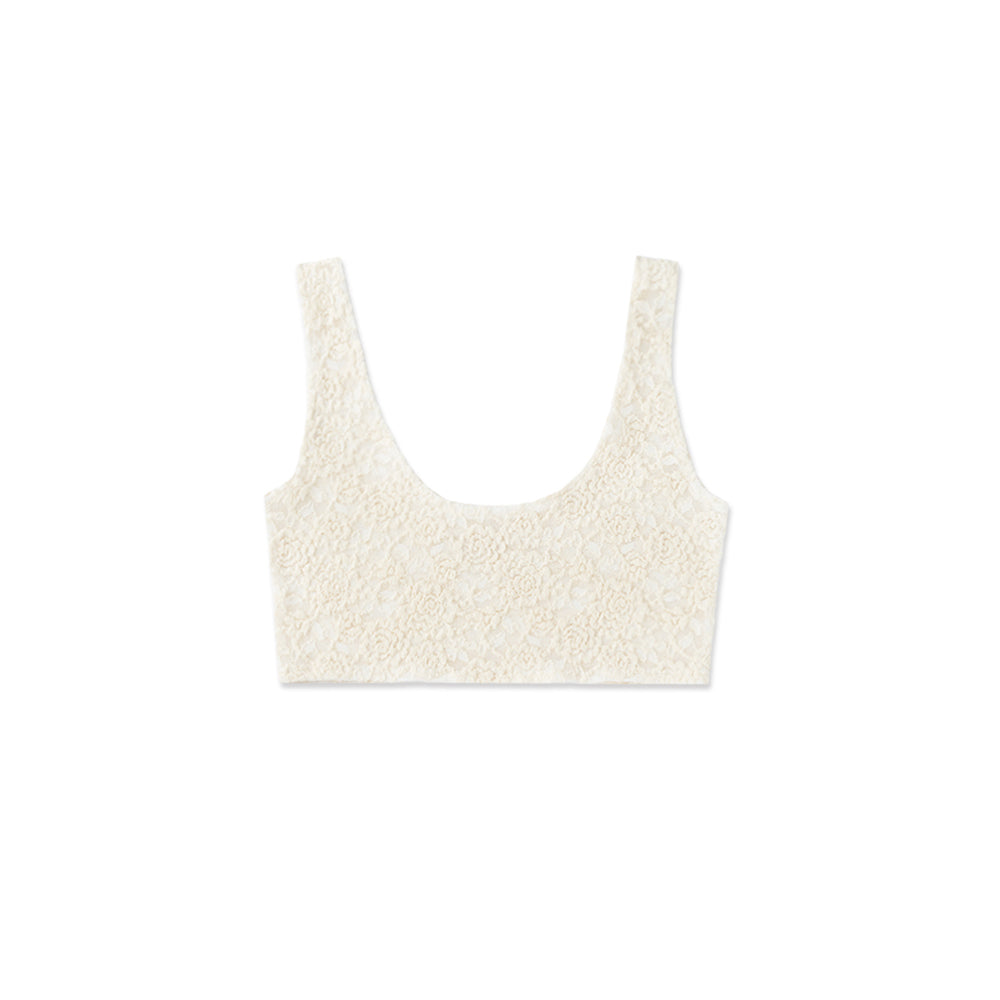 WITHOUTSUMMER Layered bustier top_lace