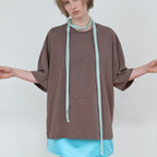 MA JOURNÉE ROSE PATCH T-SHIRT_BROWN