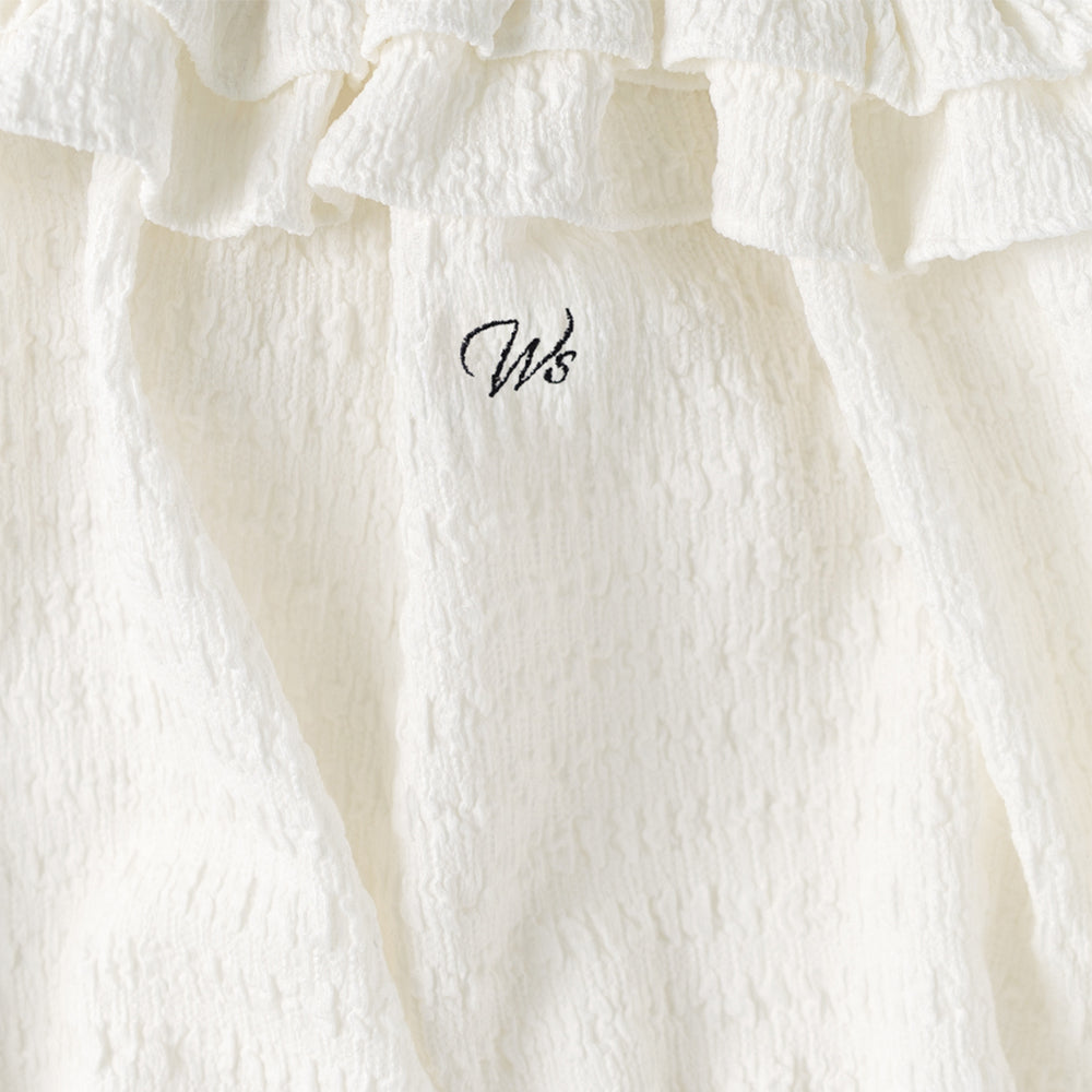 WITHOUTSUMMER Pure frill blouse_ivory