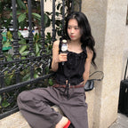 WITHOUTSUMMER Pure frill blouse_black