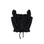 WITHOUTSUMMER Pure frill blouse_black
