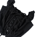 WITHOUTSUMMER Pure frill blouse_black
