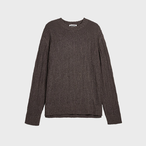 HOPE (concierge) (M) TWIG SWEATER (BROWN BARK RIB 01530)