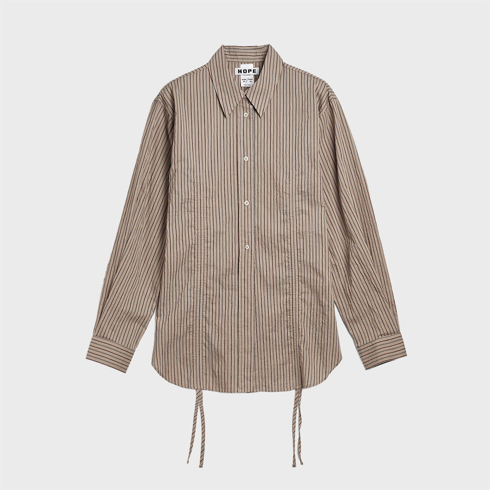 HOPE (concierge) (W) STRING SHIRT (VINTAGE BROWN STRIPE)
