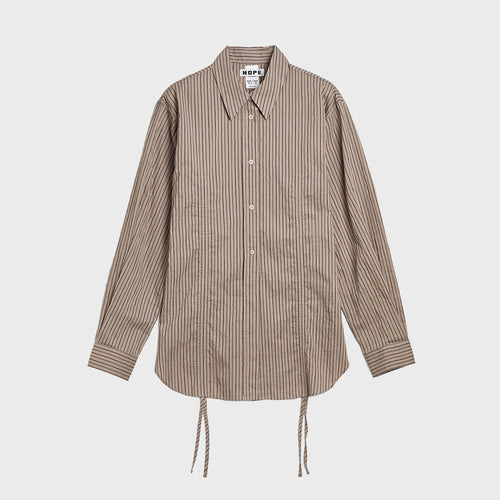 HOPE (concierge) (W) STRING SHIRT (VINTAGE BROWN STRIPE)