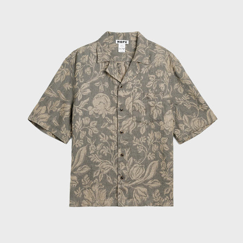 HOPE (concierge) (M) BLUES SHIRT (GREY LINEN JACQUARD)