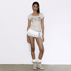 FANCY CLUB PEGASUS RIBBED TOP (OATMEAL) F26QB058
