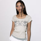 FANCY CLUB PEGASUS RIBBED TOP (OATMEAL) F26QB058