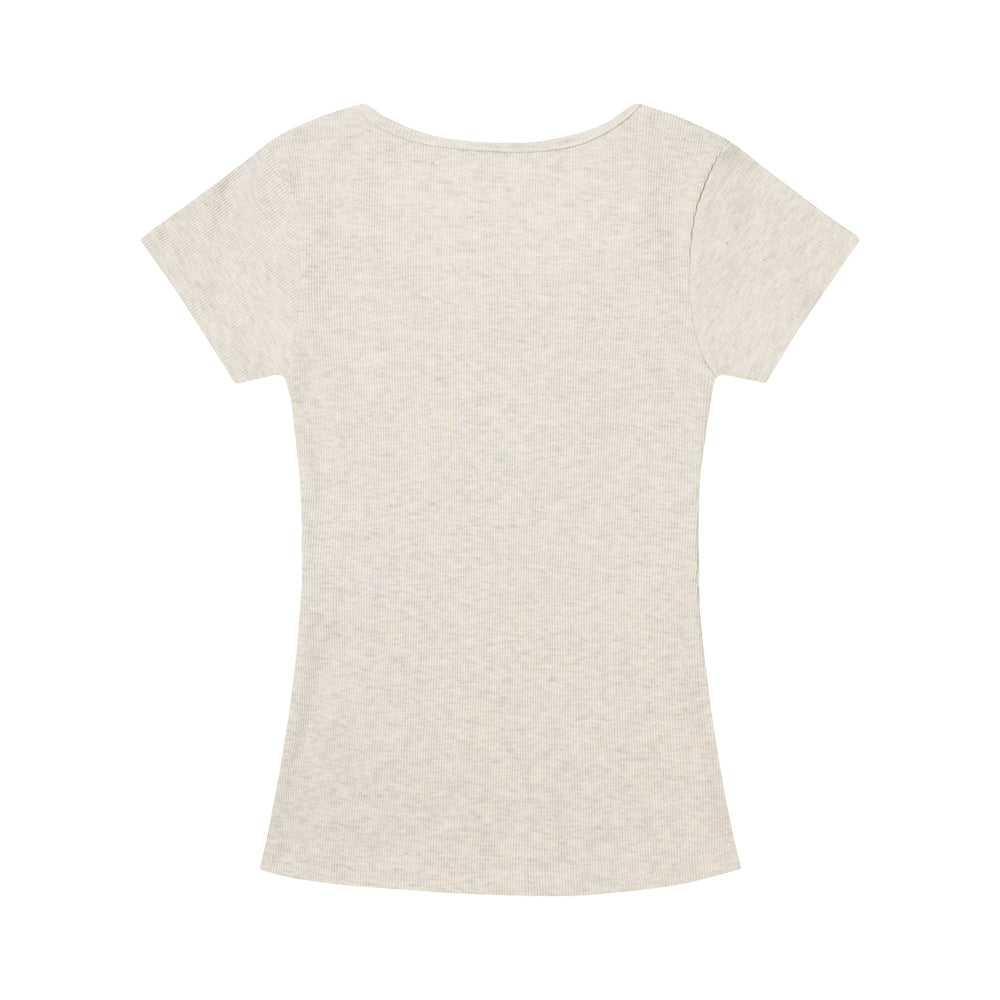 FANCY CLUB PEGASUS RIBBED TOP (OATMEAL) F26QB058