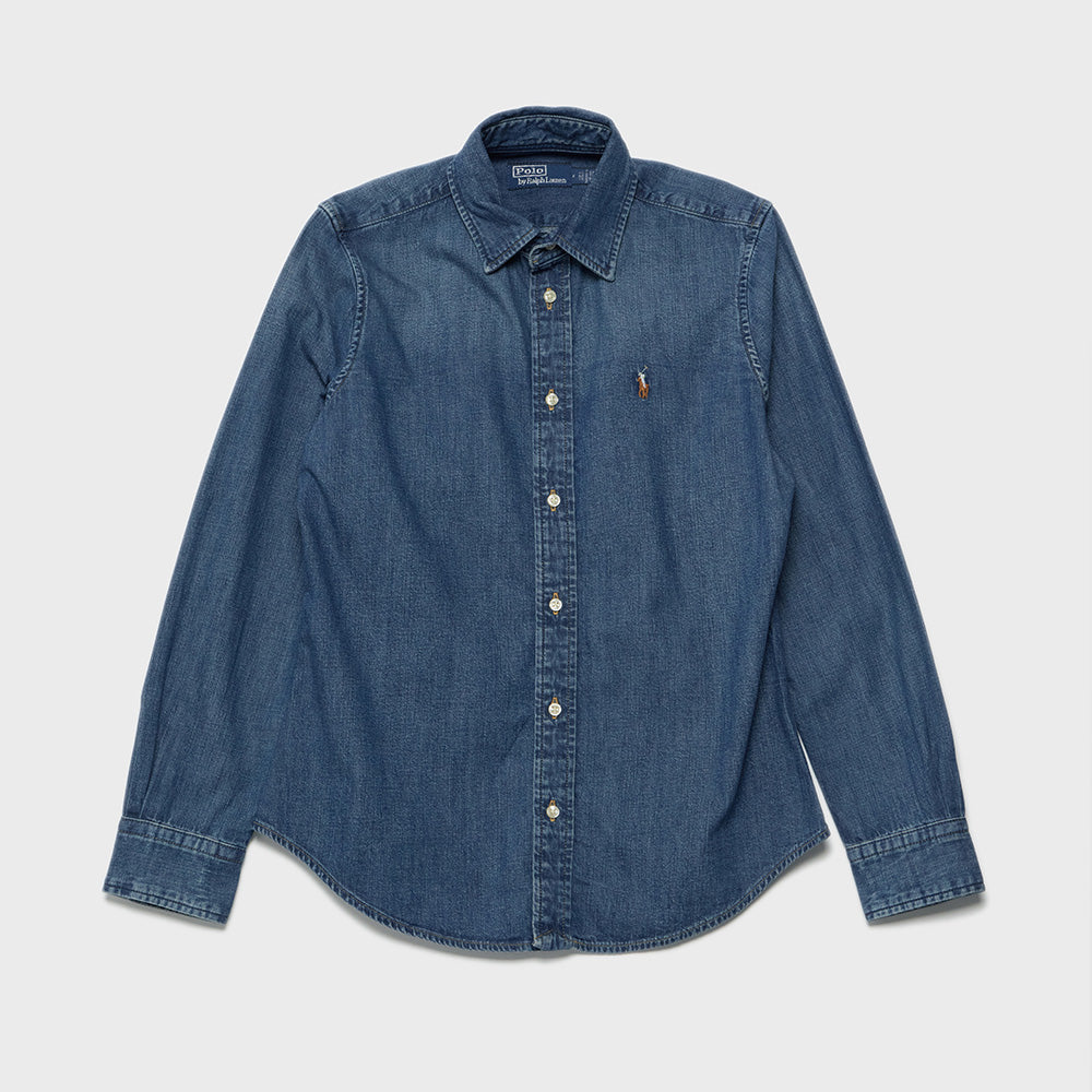 POLO RALPH LAUREN Slim Fit Denim Shirt - Blue