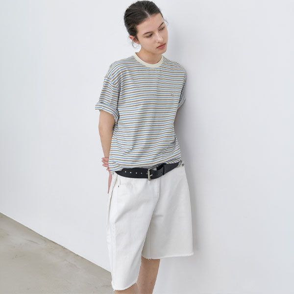 ATELIER NAIN MULTI STRIPE BOXY TEE (T-7216)