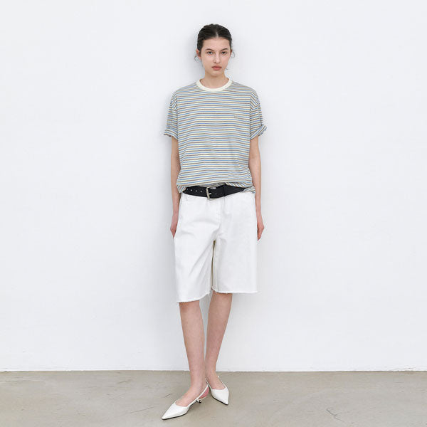 ATELIER NAIN MULTI STRIPE BOXY TEE (T-7216)